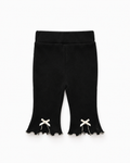 Little Bow Frill Rib Pants