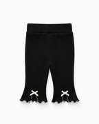 Little Bow Frill Rib Pants