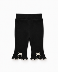 Little Bow Frill Rib Pants