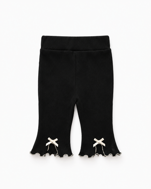 Little Bow Frill Rib Pants