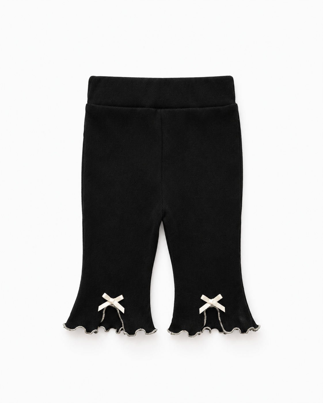 Little Bow Frill Rib Pants