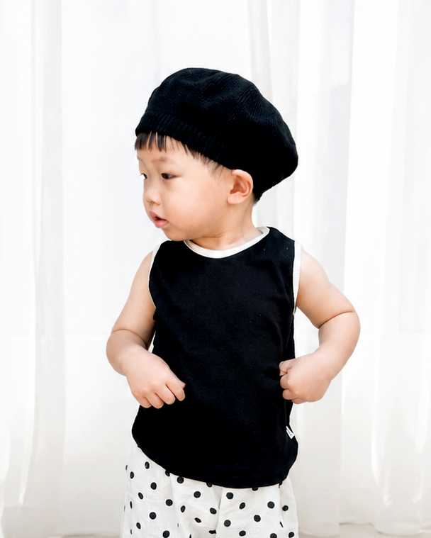 Black Knitted Beret